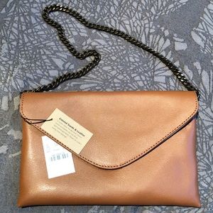 NWT J Crew Leather Clutch